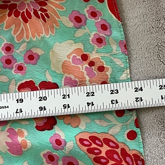 Anthropologie FEI Flores Peasant Top Blouse Mixed Media Silk Floral Embroidery 8 - Picture 12 of 12